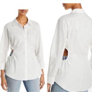 Rails NWT Womens Cristiana White Tencel Blend Cut-Out Tunic Top Shirt size XS